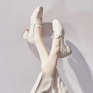 Giày oxford mũi vuông đế vuông style Hàn Quốc G010