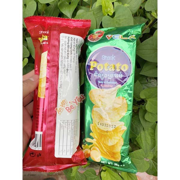 Snack Potato khoai tây lát Vela - ngon giòn - ăn là mê