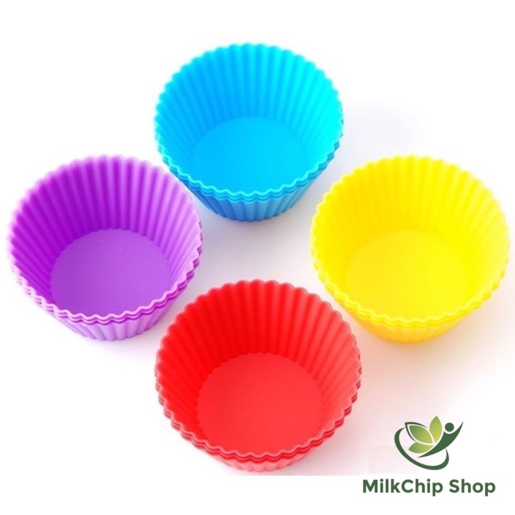 Khuôn làm bánh bông lan, cupcake, muffin bằng silicon chịu nhiệt đường kính 7cm C001