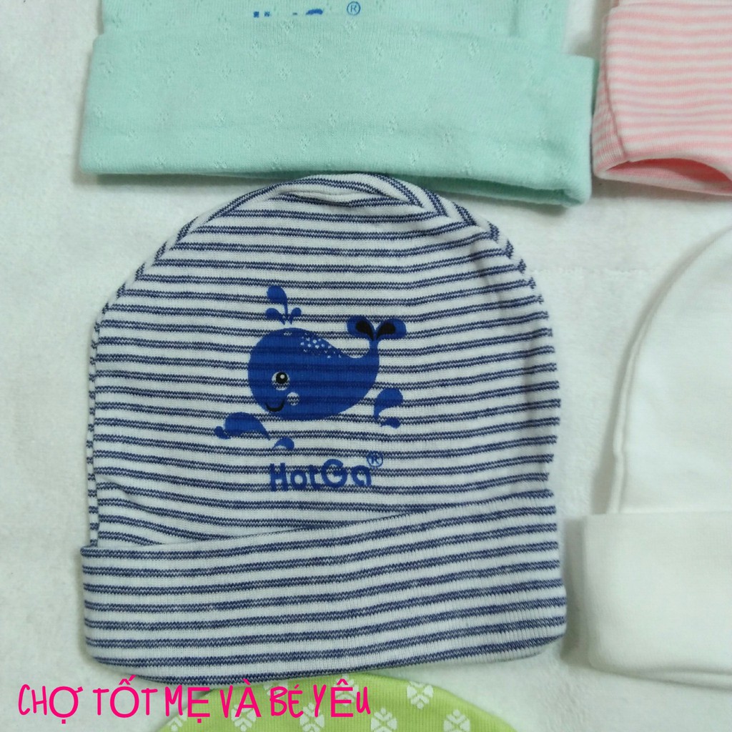 NÓN CHO BÉ SƠ SINH HOTGA COTTON MỀM MẠI CO DÃN TỐT (nón sơ sinh cotton mềm)