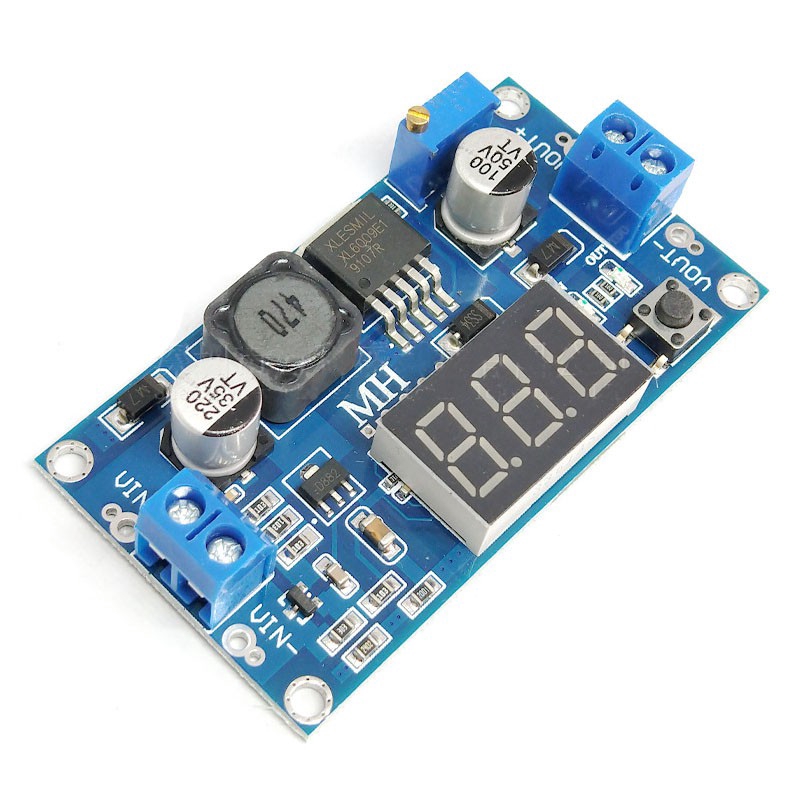 DC-DC XL6009 Digital Step up Mô-đun cấp nguồn Có thể điều chỉnh 4,5-32V đến 5-52V Bộ điều chỉnh điện áp tăng cường với Vôn kế LED