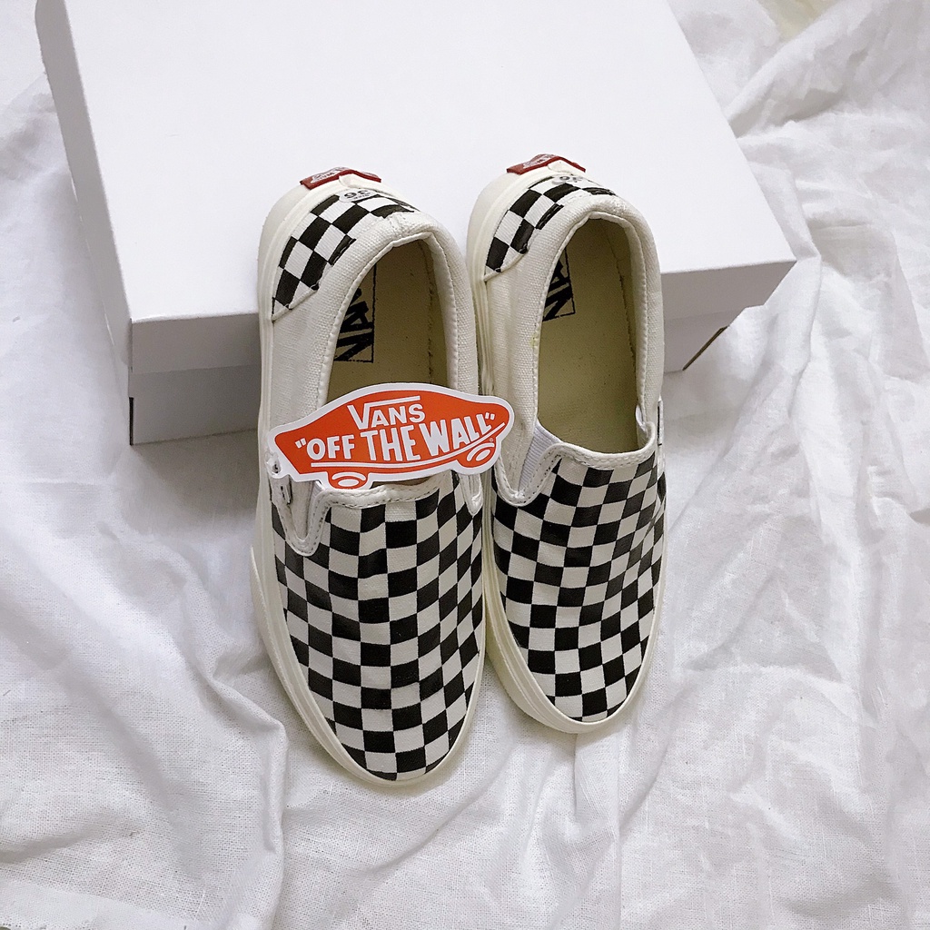 Giày sneaker vans caro lười, Giày van slip on caro vải cao cấp tiện lợi full size nam nữ | BigBuy360 - bigbuy360.vn