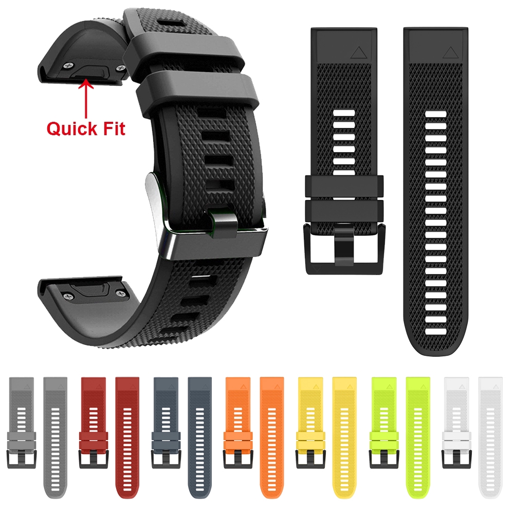 22mm 26mm QuickFit Band for Garmin Fenix 6 6X 5X 5 Plus 3HR Silicone Strap for Forerunner 945 935/Instinct Watchband