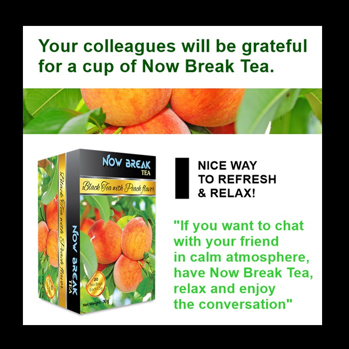 Trà Đào Now Break Tea - Combo 2 hộp (kiểu trà Cozy, Lipton, Ahmad, Dilmah, Olong, Atiso, Nestea, quà Tết,)