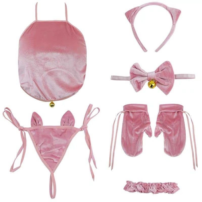 Cosplay Bé Mèo Dễ Thương (Set Full Phụ Kiện Đi Kèm Siêu Xinh)| Set Yếm Mèo 🐈 | BigBuy360 - bigbuy360.vn