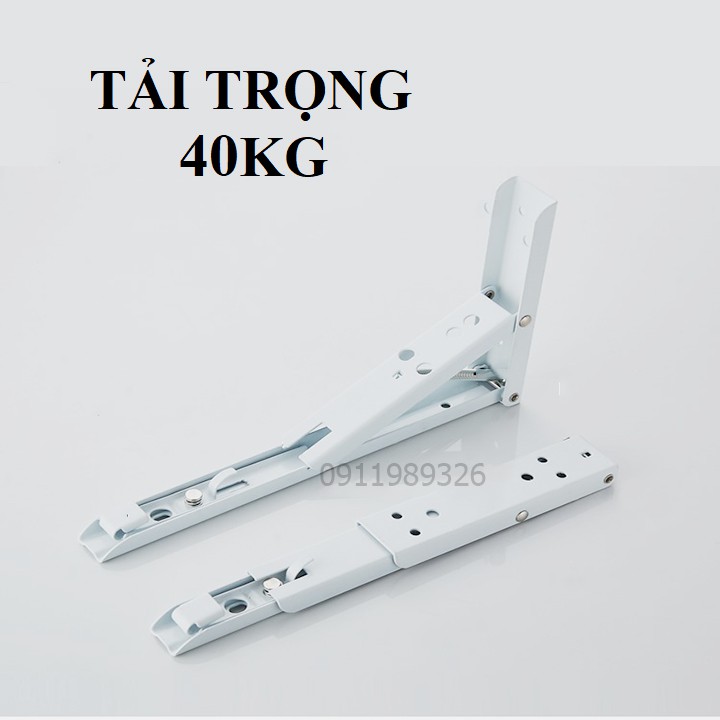 Bộ 2 bản lề gấp cho bàn treo tường tải trọng 40kg