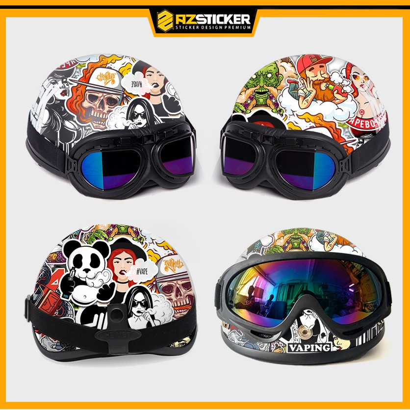 [Set 100+] Sticker Khói | Dán Nón Bảo Hiêm, Điện Thoại, Laptop, Bình Nước...Chống Nước, Chống Bay Màu