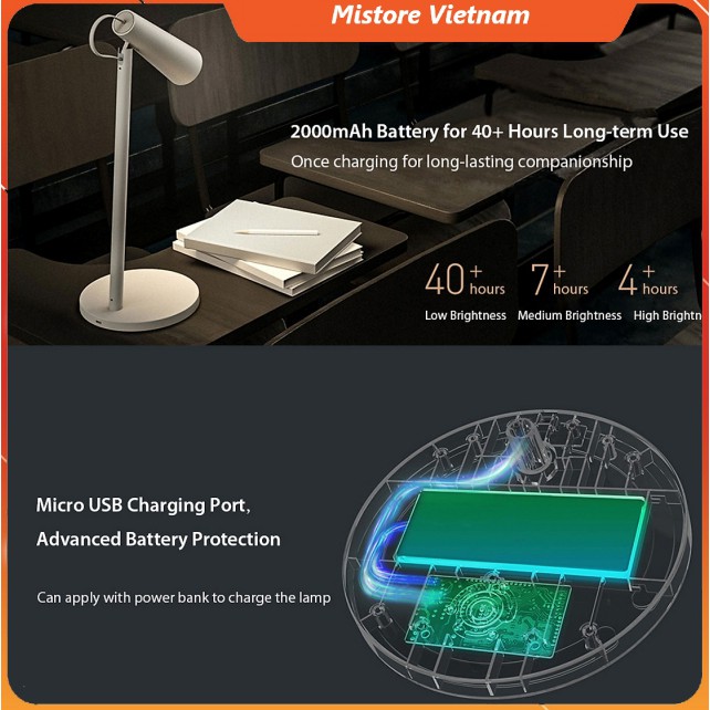 Đèn bàn Xiaomi Mijia Pin tích điện XIAOMI MJTD03YL 5W 2000MAH