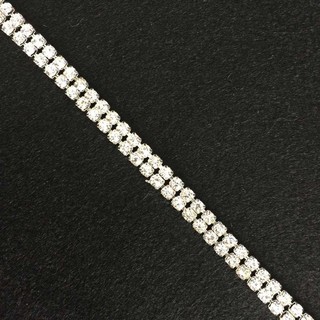 Cuộn dây hạt cườm lấp lánh 2 hàng 1 yard làm đồ thủ công