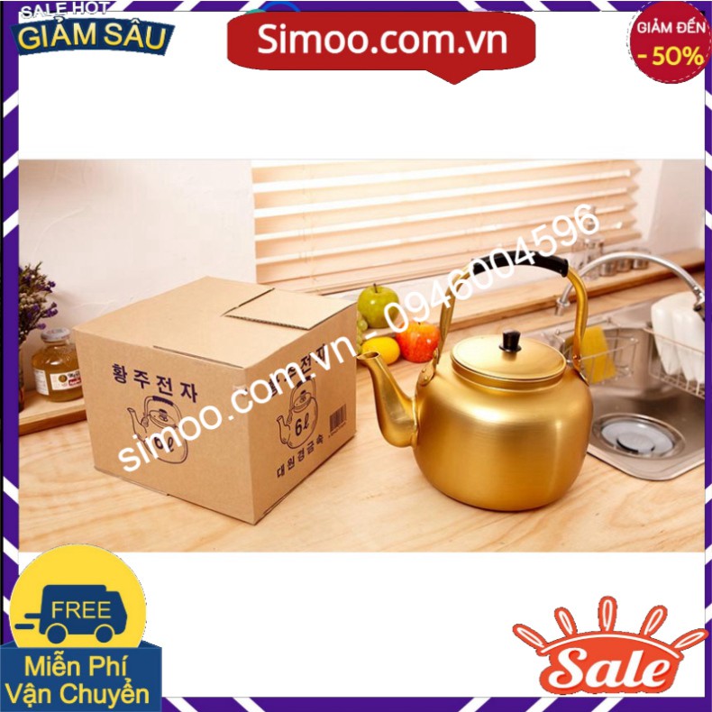 Ấm Hợp Kim Nhôm Hàn Quốc Vàng