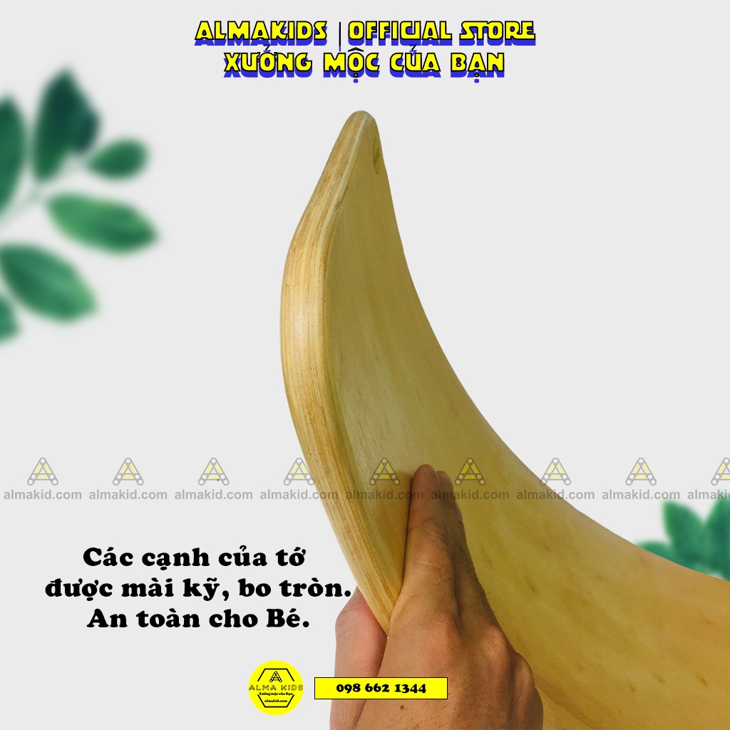 Ván Thăng Bằng Montessori - Ván Thăng Bằng Cong Rocker Board Alma Kids AMK2104.