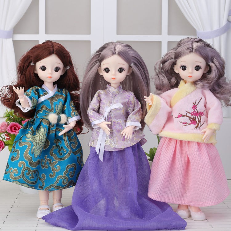 Búp Bê Công Chúa Barbie 3d 23 Khớp Mắt 30cm