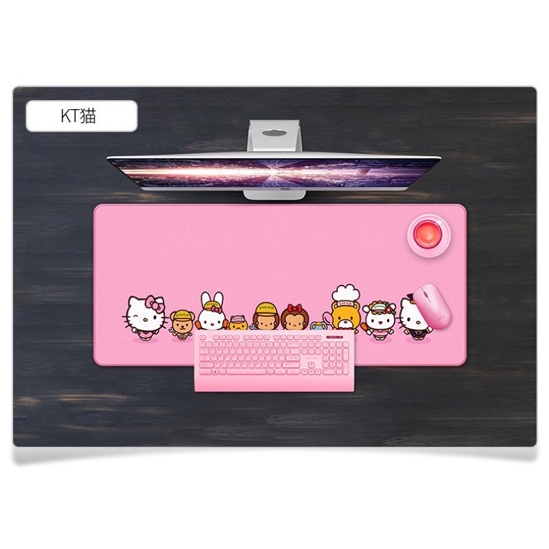 Bàn Di Chuột Hello Kitty Màu Hồng Dễ Thương Kích Thước 30X80cm 2mm Hình Ngẫu Nhiên