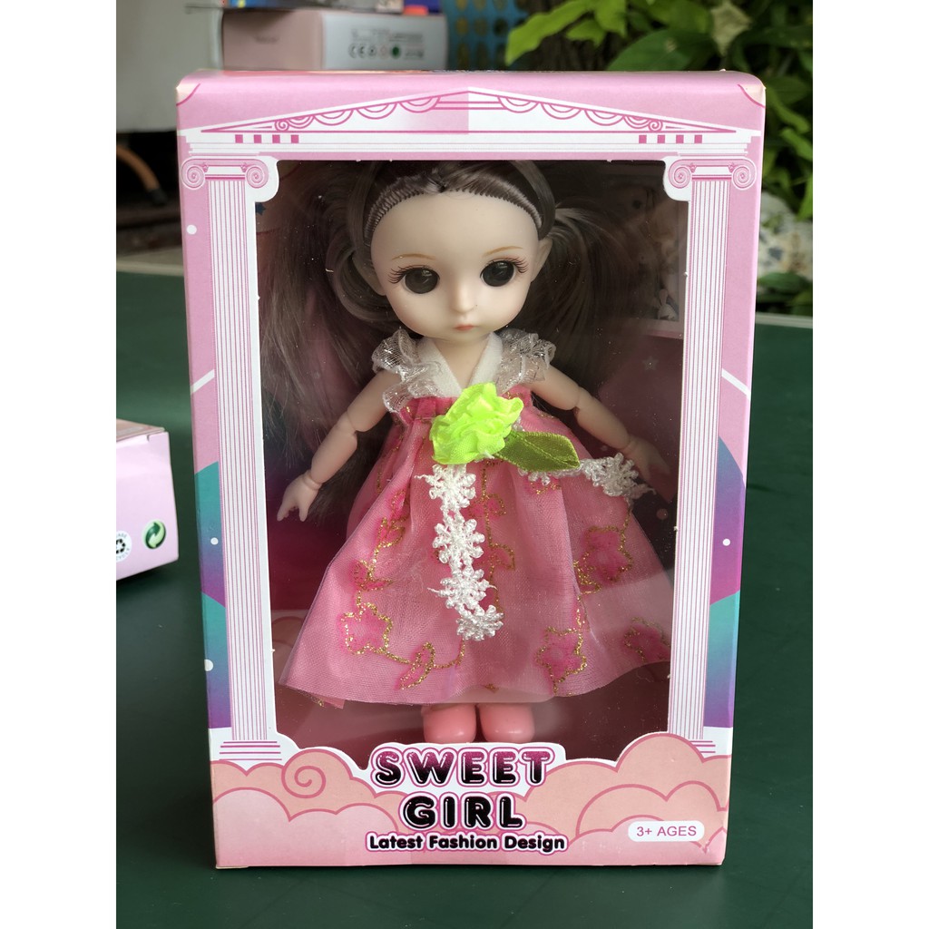 Búp Bê Barbie 17cm nhựa mềm có khớp Xinh Xắn Đáng Yêu- Búp bê thời trang