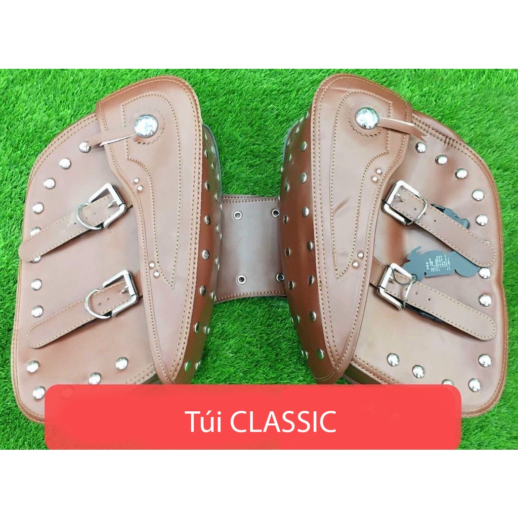 1 Cặp Túi Da Treo Xe Máy Các Dòng Cafe Racer, tracker, Classic 67 CD CL