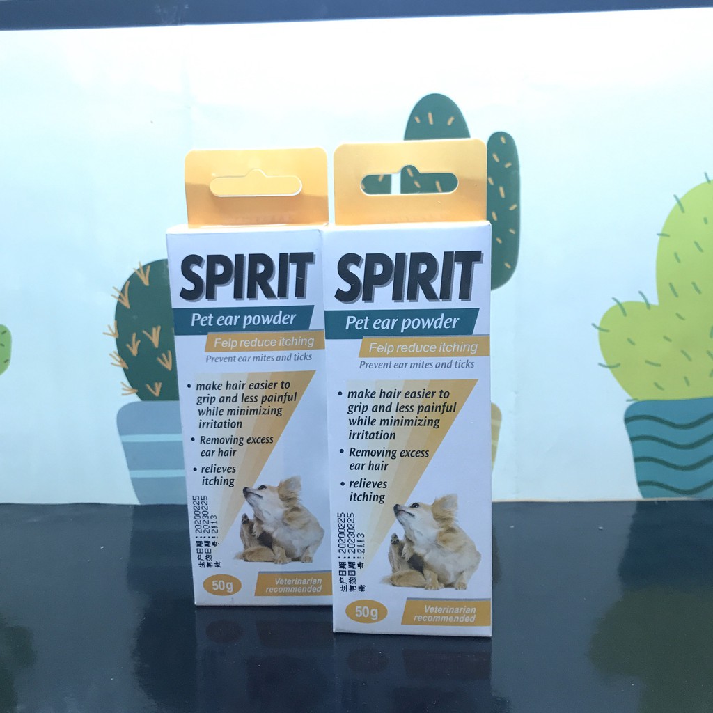 [Ảnh thực tế] Bột nhổ lông tai thú cưng spirit 50gr