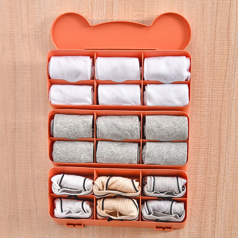 Hộp Vải Treo Tường 6 / 12 / 18 Ngăn Đựng Vớ Tiện Lợi