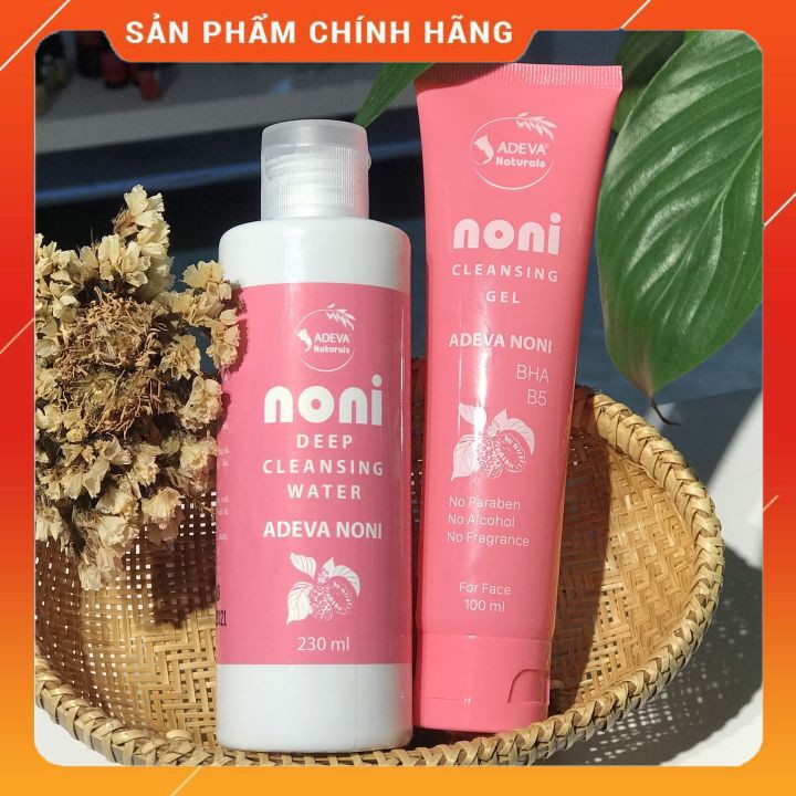 COMBO Tẩy Trang và Gel Rửa Mặt ⚡FREESHIP⚡ dịu nhẹ từ Trái Nhàu - Adeva Noni