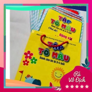 Bộ vở tô mầu 8 quyển 8 chủ đề cho bé 3-4 tuổi