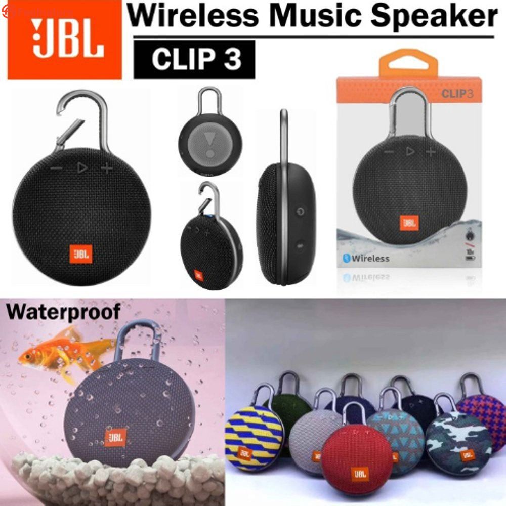 ⭐TẠI CHỖ & COD⭐2022 New JBL Clip 3 Không Dây Bluetooth Loa Mini Loa Di Động Kích Thước cho Ngoài Trời Loa CẢM THẤY