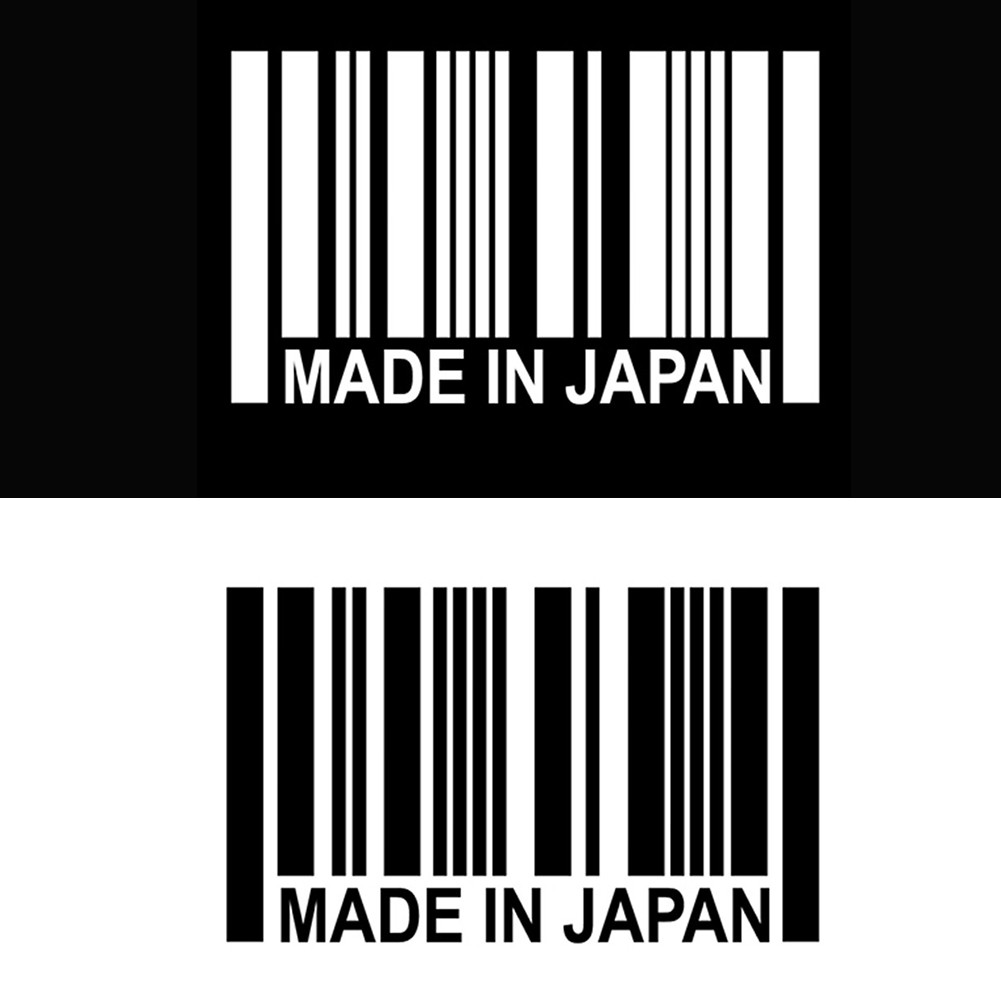 Sticker Mã Vạch MADE IN JAPAN 15x9cm Dán Trang Trí Xe Hơi