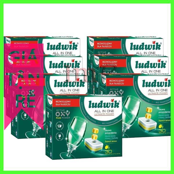 Combo 7 hộp viên rửa bát tổng hợp Ludwik All in one 30 viên (210 viên)