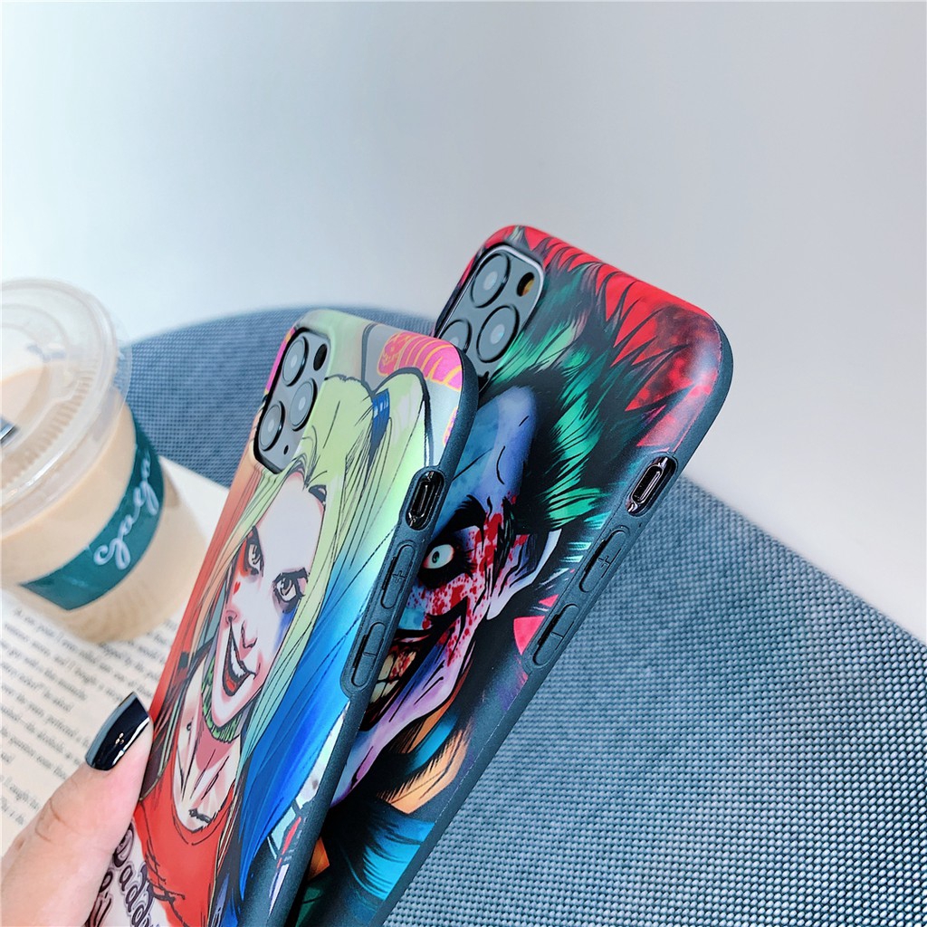 Ốp điện thoại nhựa dẻo in hình Joker/Harley Quinn cho iPhone 7/8 7P/8P X/XS/XR/MAX 11/11Pro/11PROMAX