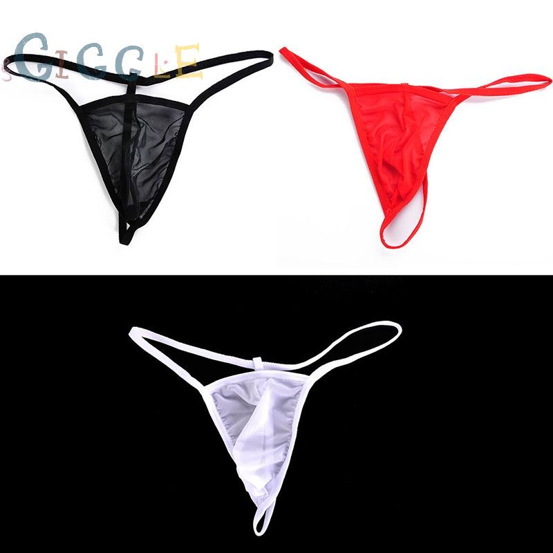 Men Micro G-string Thongs Mesh Underwear T-back Briefs Bikini Underpants Swimming Clubwear
