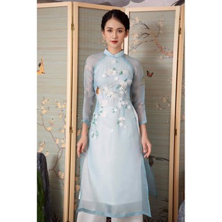 ÁO DÀI CÁCH TÂN TƠ ÓNG 4 TÀ(HÀNG THIẾT KẾ)