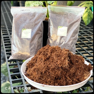 Mụn xơ dừa, cám dừa [ĐÃ XỬ LÝ] đa công dụng cho kiểng lá, rau sạch gói 1kg