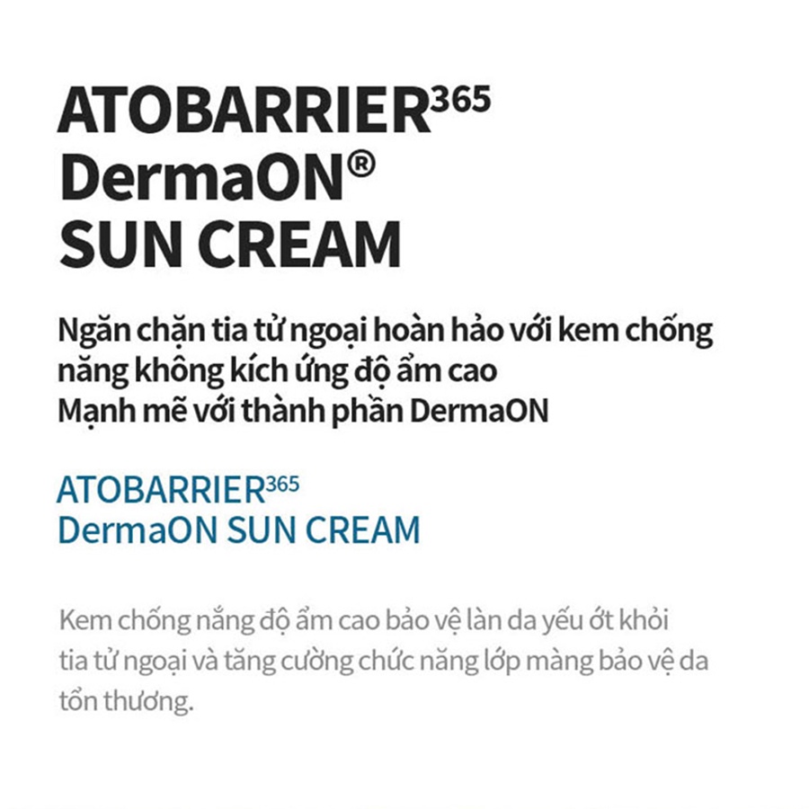 Kem Chống Nắng Bảo Vệ Da Aestura Atobarrier365 Dermaon Sun Cream 50ml GomiMall