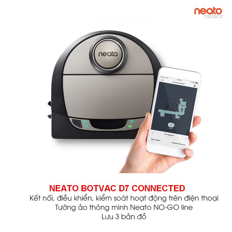 Robot hút bụi Neato Botvac D7 Connected - Hàng chính hãng Bảo hành 24 tháng 1 đổi 1