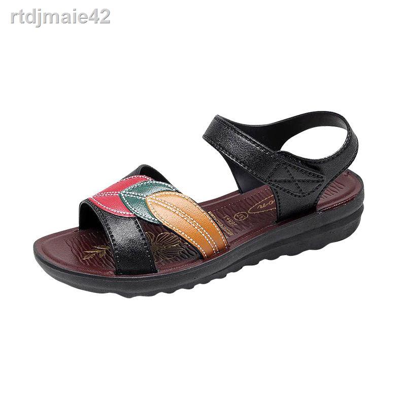 ┇Sandals, dép nữ mới, đế bệt mùa hè, đồ mặc ngoài của phụ nữ, mẹ 2020 kiểu hot