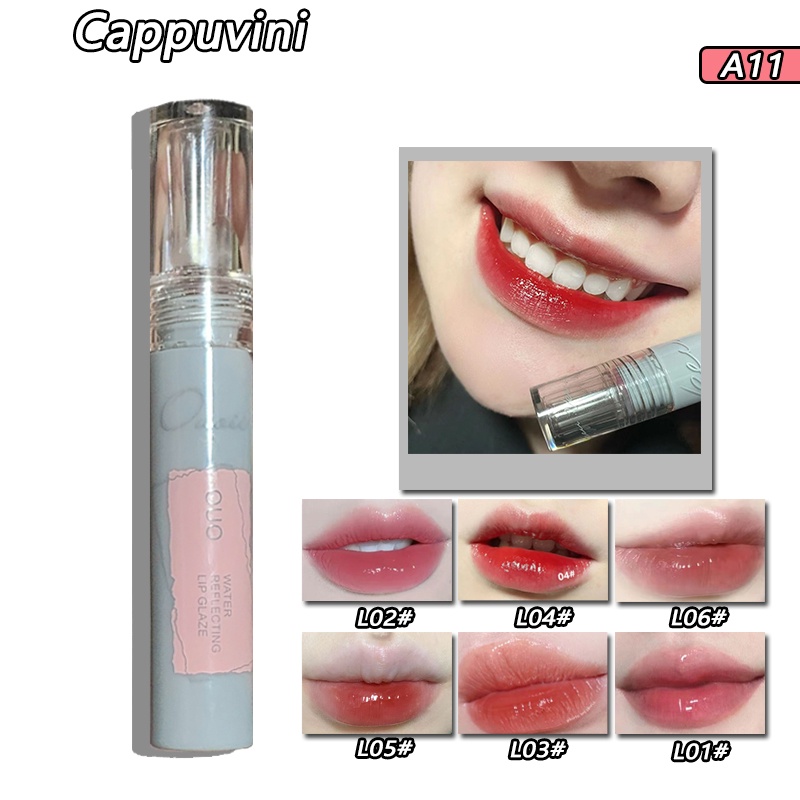 Son bóng CAPPUVINI 3g dưỡng ẩm lâu trôi tiện dụng