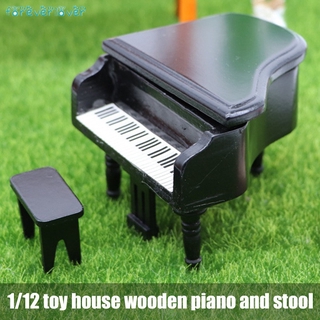 Đàn Piano Mini Bằng Gỗ Tỉ Lệ 1 / 12 Trang Trí Nhà Búp Bê