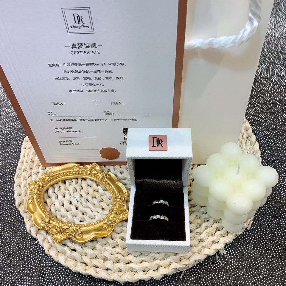 DR Mô phỏng CÙNG NHAU Nhẫn Kim Cương Một Trái Tim và s925 Hãy Lấy Vợ Chồng Kí Giấy chứng nhận tình yêu dành cho các cặp