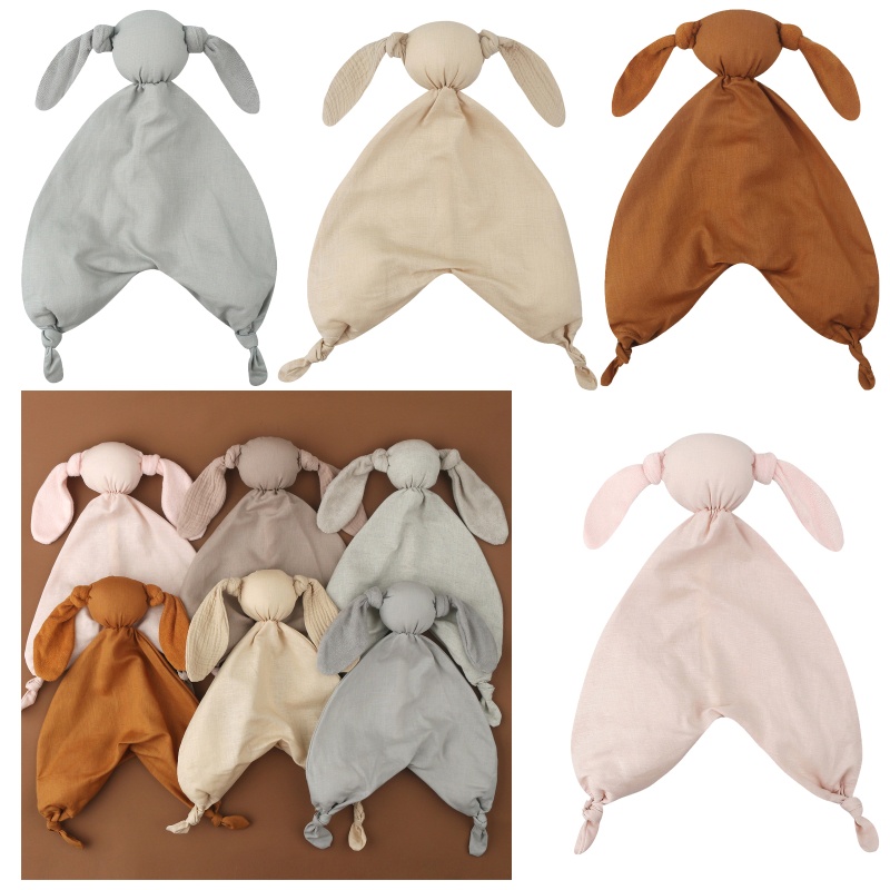 Khăn Cotton Mềm Mại Hình Chú Thỏ Đáng Yêu Cho Bé Sơ Sinh