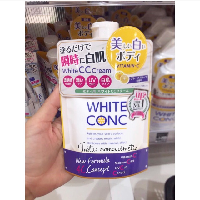 Sữa dưỡng thể trắng da White CC Cream Vitamin C White Conc Nhật