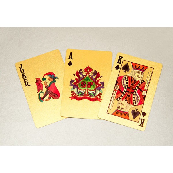 Bộ bài 52 lá mạ vàng mặt sau hình đô la, dollar cards, bài ảo thuật, chơi bài tiến lên, play cards magic, đẹp độc lạ