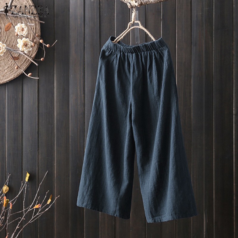 Quần lửng ống rộng phong cách vintage thời trang cho nữ | BigBuy360 - bigbuy360.vn