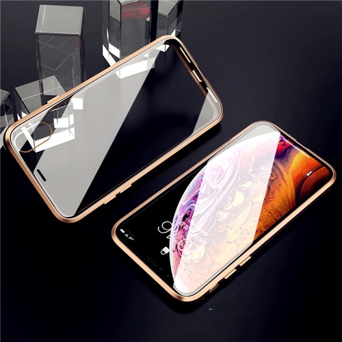 Ốp điện thoại có nam châm bảo vệ toàn diện 360 độ trước sau kính cường lực cho IPhone XS Max X XR