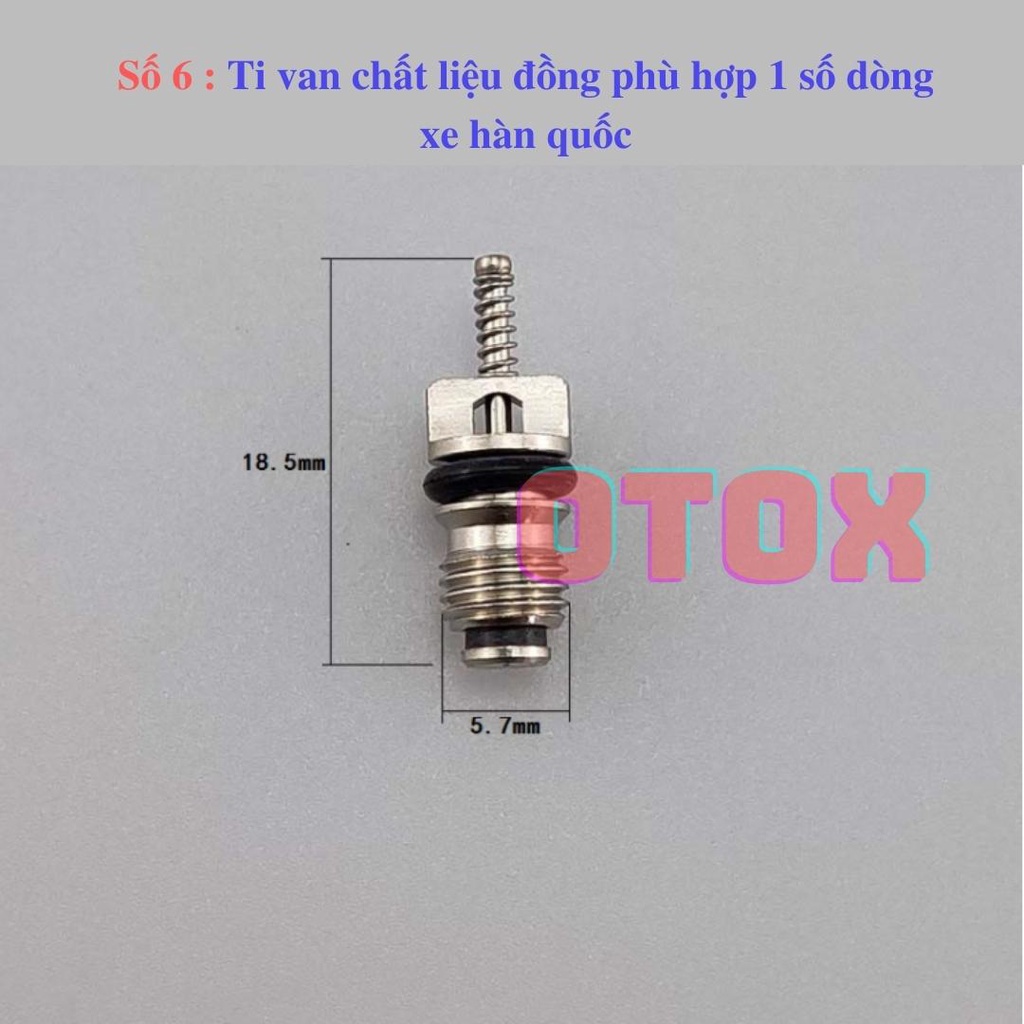 Ti van lốp điều hòa ô tô r134a r12 các loại OTOX