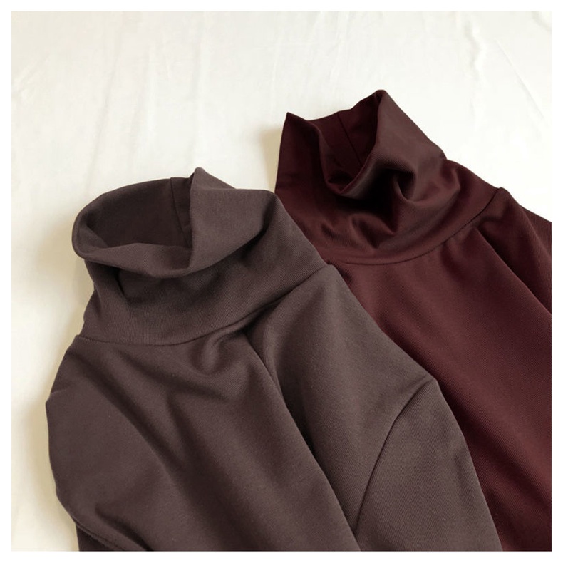 Áo thun COZOK tay dài cổ cao thời trang cho nữ