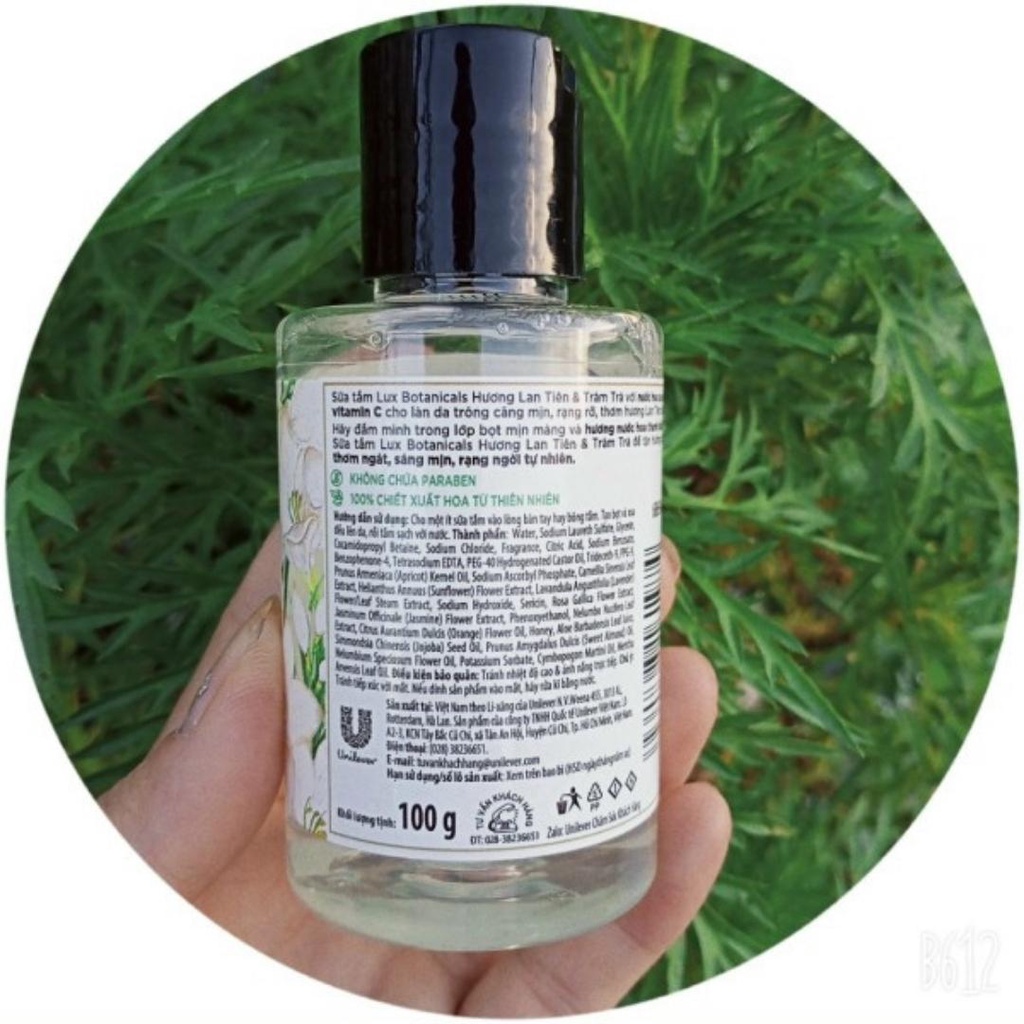 Sữa tắm Lux Botanicals sữa tắm lưu hương Lux sữa tắm nước hoa làm sáng mịn da 100g-Hàng Tặng
