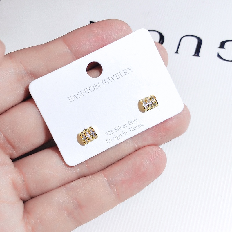 [Jiudolan] Khuyên Tai Đính Đá Zircon Tinh Tế Thời Trang Hàn Quốc Cho Nữ Mỗi Ngày