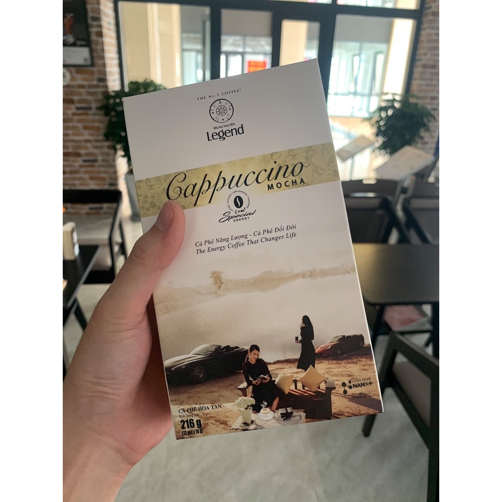 Cà Phê Hòa Tan Trung Nguyên Legend Cappuccino vị Mocha/ Hazenut/ Coconut - Hộp 12 gói/18gr