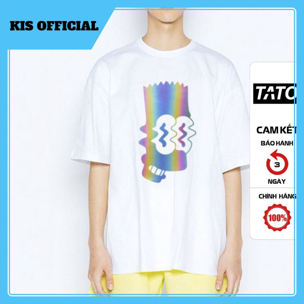 Áo thun Phản Quang Hình Bart Simpson Áo Thun Tay lỡ unisex form rộng super phong cách vải dày mịn TATO_OFFICIAL