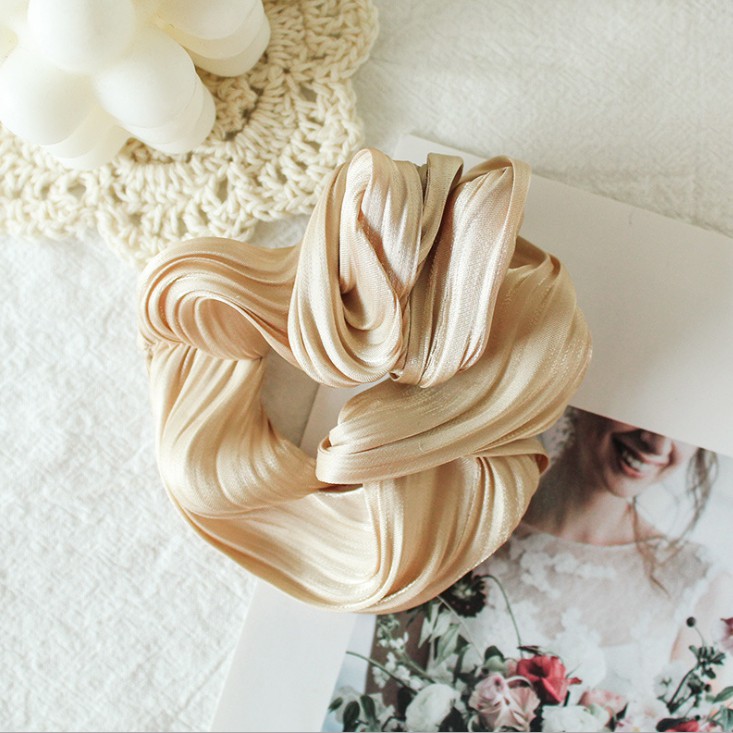 Dây buộc tóc Scrunchies lụa bóng Hàn Quốc sang trọng Song An Eco HD46