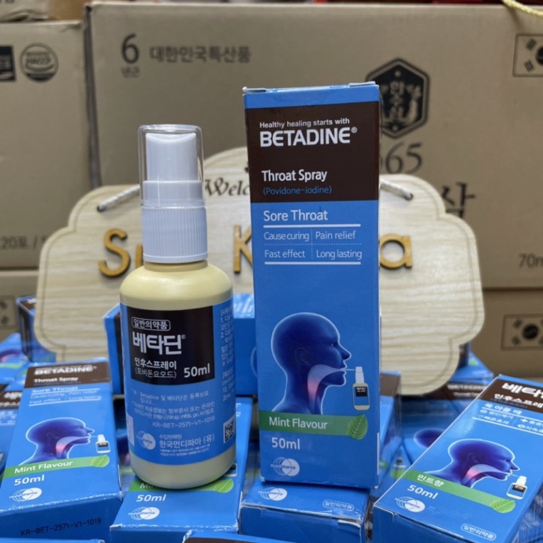 (Hot) Xịt miệng và cổ họng Betadine Hàn Quốc [ Hàng Mới Về ]