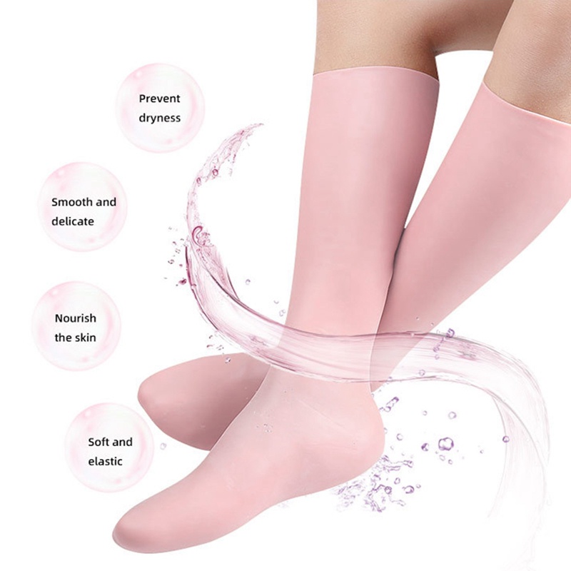 Vớ gel silicone Co Giãn Tẩy Tế Bào Chết Chống Nứt Nẻ Dưỡng Ẩm Chăm Sóc Da Chân Dài